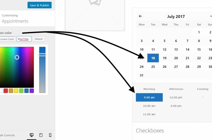  Appointments 3.1 Designed with the Customizer