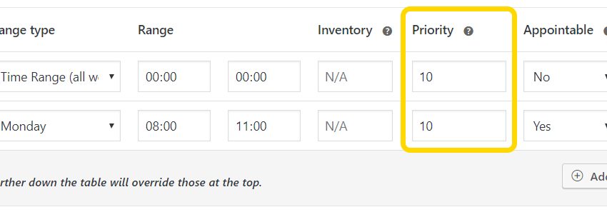  Add Precedence Ranges for Availability Guidelines